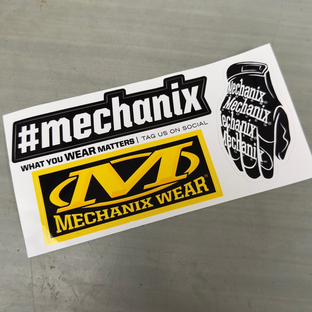 Mechanix sticker sheet